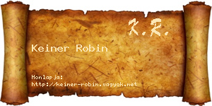 Keiner Robin névjegykártya